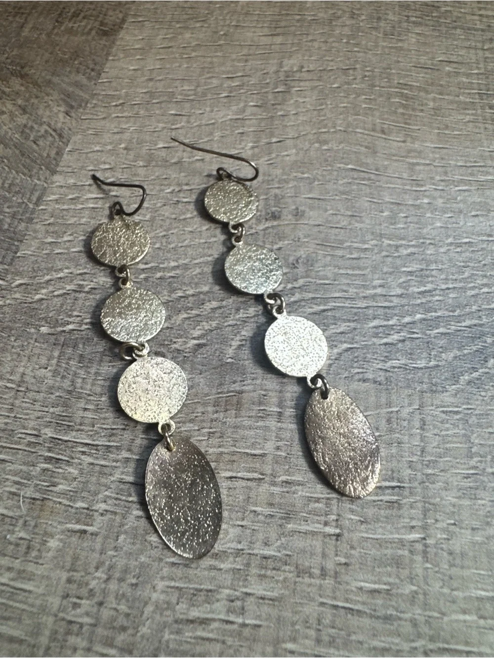 Dainty Gold-Tone Multi Disc Drop Earrings for Women